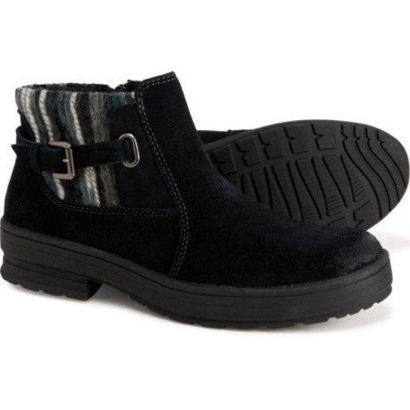 Earth Origins Black Suede Sweater Booties 8 Wide - Picture 1 of 9